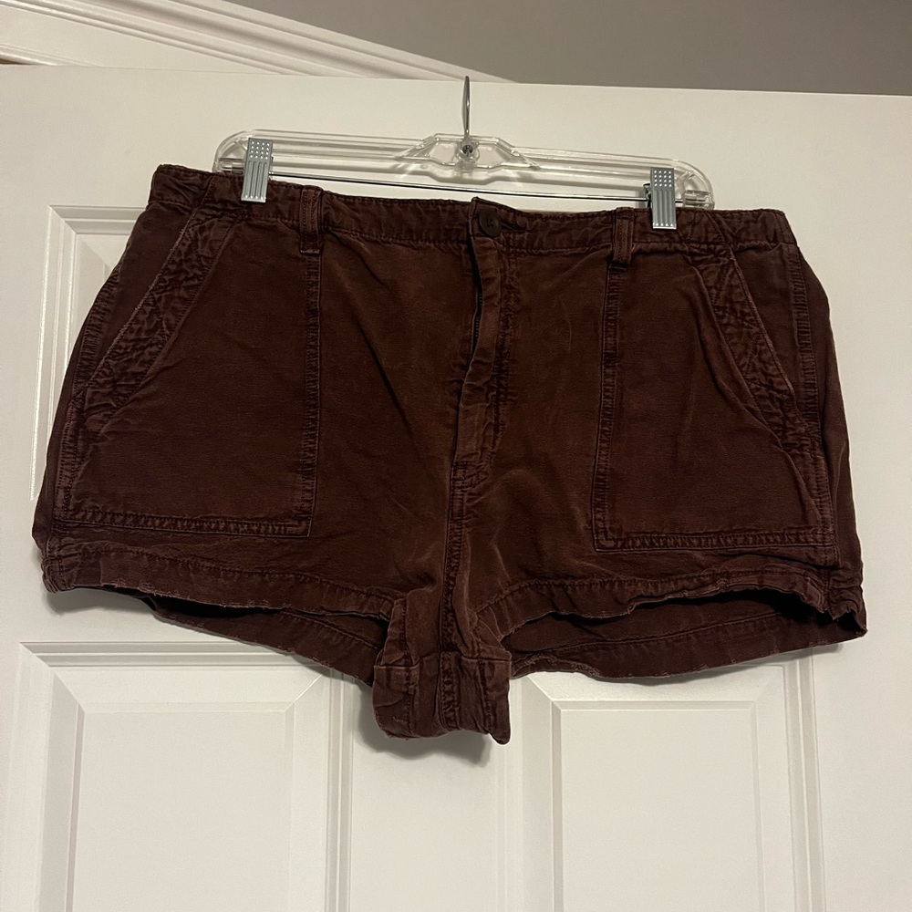 Aerie Dark Brown Cargo Shorts